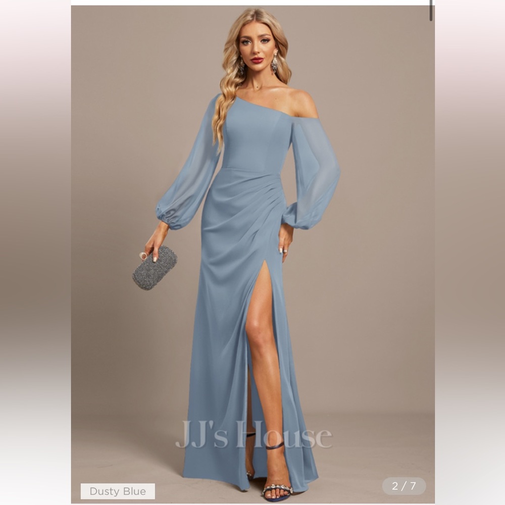 JJ’s House DUSTY BLUE BRIDESMAID DRESS (Brand new)